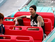 Travis Barker Brings His Kids to Disneyland