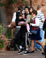 Travis Barker Brings His Kids to Disneyland