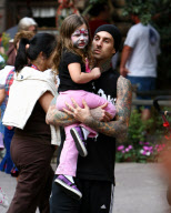 Travis Barker Brings His Kids to Disneyland