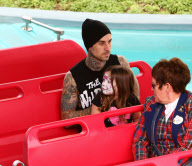 Travis Barker Brings His Kids to Disneyland