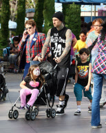 Travis Barker Brings His Kids to Disneyland