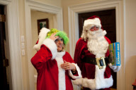 Reception for staff who participated in the Government of the District of Columbia Child and Family Services 2009 Holiday Donation Drive, White House, Washington DC, America - 14 Dec 2009