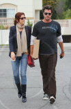 Actress KATE WALSH and boyfriend NEIL holding hands while shopping at Val Surf