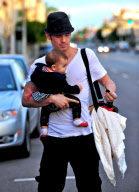 Cam Gigandet And Baby Everleigh Go For A Stroll