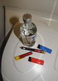 Syringe and 500ml Bottle of Clear Fluid Carried on to a Plane 5 Days After Terror Attempt on a Delta Airlines Flight, Schipol Airport, Amsterdam, Netherlands - 30 Dec 2009