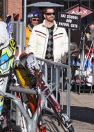 Gerard Butler wearing argyle in Aspen