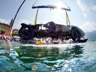 Rare 1925 Bugatti raised from bottom of Lake Maggiore after 70 years to go on auction, Switzerland - 2009