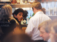 KYLIE MINOGUE AND BOYFRIEND DINE OUT 