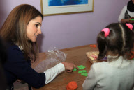 Queen Rania of Jordan visits the Dar Al Aman Child Safety Centre, Amman, Jordan - 10 Jan 2010