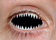 Eye-catching contact lenses by Hollywood special effects artist Kevin Carter, Medford, Oregon, America - 12 Jan 2010