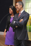 Michelle Obama joins husband President Barack Obama at Madame Tussauds, London, Britain  - 19 Jan 2010