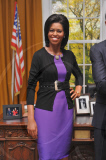 Michelle Obama joins husband President Barack Obama at Madame Tussauds, London, Britain  - 19 Jan 2010