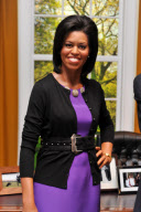 Michelle Obama joins husband President Barack Obama at Madame Tussauds, London, Britain  - 19 Jan 2010
