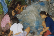 Children working on a Philippine banana plantation
