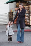 Milla Jovovich and husband take Ever to Bristol Farms
