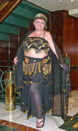 Mary Head, who lost seven and a half stone to fulfil her ambition of being a belly dancer, Cranley, Surrey, Britain - 15 Jan 2010