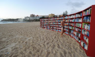 Celebrating the 30th birthday of the IKEA BILLY bookcase on Bondi Beach, Sydney, Australia