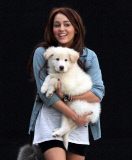 Puppy Love: Miley and Mate - hard to tell who's happier