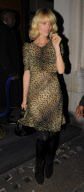 Eva Herzigova pictured on a night out at Almada Bar and Club in Mayfair, London, Britain - 14 Oct 2009