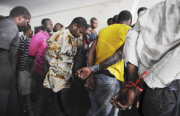 (4)HAITI-PORT-AU-PRINCE-ELECTRICAL APPLIANCE SHOP-LOOT