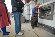 Britain's lowest ATM cashpoint, Whitchurch, Hampshire, Britain - 31 Jan 2010