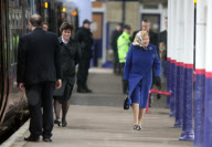 Queen Elizabeth II at  Kings Lynn Train station, Norfolk, Britain - 08 Feb 2010