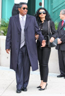 Jackson family members outside the court before arraignment