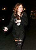 Miley Cyrus Grabs Dinner 