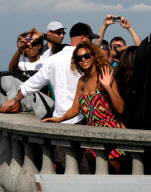 Beyonce Knowles visits the Big Jesus in Rio