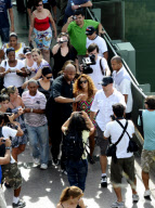 Beyonce Knowles visits the Big Jesus in Rio