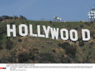 CA: HOLLYWOOD SIGN COVERED WITH "SAVE THE PEAK"