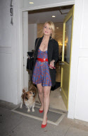 Struggling actress MISCHA BARTON making weird faces while getting her hair done at Byron & Tracey salon