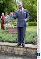 PRINCE CHARLES IN THE GARDENS OF HIGHGROVE HOUSE, GLOUCESTERSHIRE, BRITAIN - 27 MAY 2005
