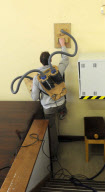 'Human spiderman' Jem Stansfield scales 30ft wall using suction from two vacuum cleaners, Brighton, Britain - 14 Feb 2010