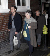 Jude Law, Sienna Miller and Jude's parents leaving the Apollo theatre after seeing the stage play 'Jerusalem', London, Britain  - 23 Feb 2010