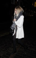 Jude Law, Sienna Miller and Jude's parents leaving the Apollo theatre after seeing the stage play 'Jerusalem', London, Britain  - 23 Feb 2010