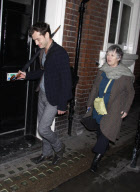 Jude Law, Sienna Miller and Jude's parents leaving the Apollo theatre after seeing the stage play 'Jerusalem', London, Britain  - 23 Feb 2010