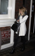 Jude Law, Sienna Miller and Jude's parents leaving the Apollo theatre after seeing the stage play 'Jerusalem', London, Britain  - 23 Feb 2010