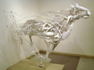 Animals sculptures made from old plastic cutlery, America - 22 Feb 2010