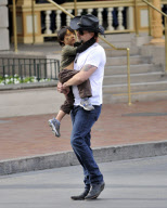 Nicolas Cage Takes His Son To Disneyland