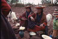 AMERINDIANS, LUNCH BREAK, UMASBAMBA, CUZCO, PERU