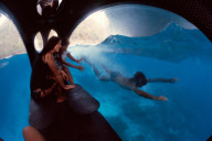 AQUASCOPE, INSIGHT INTO THE UNDERWATER WORLD, LES SAINTES ISLAND, ISLAND GOUADELOUPE, CARIBBEAN