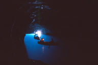 TOURISTS, GROTTO AZZURRA, CAPRI ISLAND, ITALY