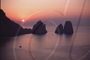 SUNRISE, FARAGLIONI, CAPRI ISLAND, ITALY