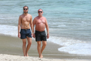 Michael Kors outie on the beach in Saint Barth