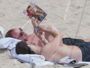 Michael Kors outie on the beach in Saint Barth