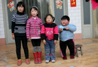 Obese two-year-old weighs as much as adult woman, Taocun town, Shanxi province, China - 02 Mar 2010