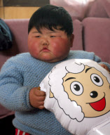 Obese two-year-old weighs as much as adult woman, Taocun town, Shanxi province, China - 02 Mar 2010