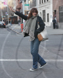 Helena Christensen enjoying NYC