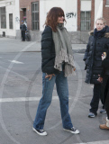 Helena Christensen enjoying NYC